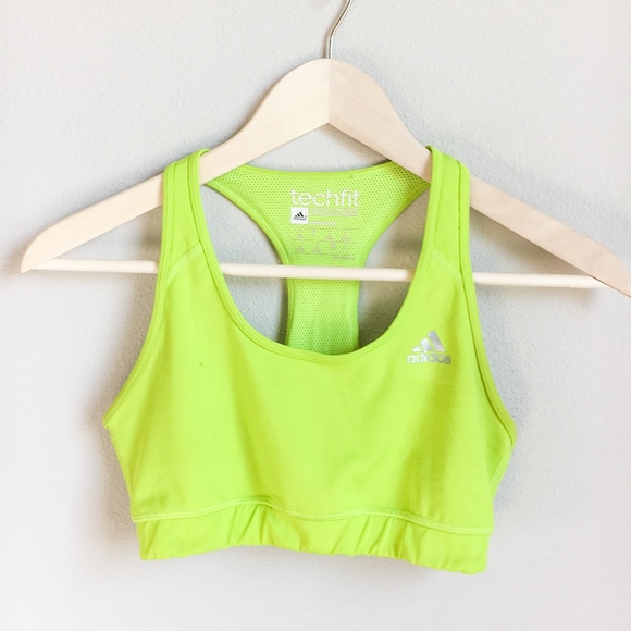 Neon Green Adidas Sports Bra